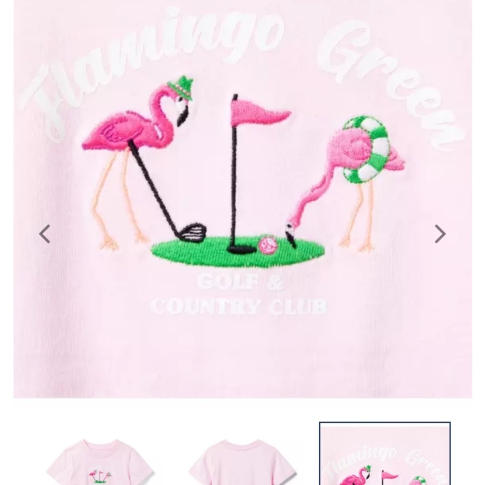 New! EMBROIDERED FLAMINGO GOLF Short Sleeve Tee - Picture 4 of 9